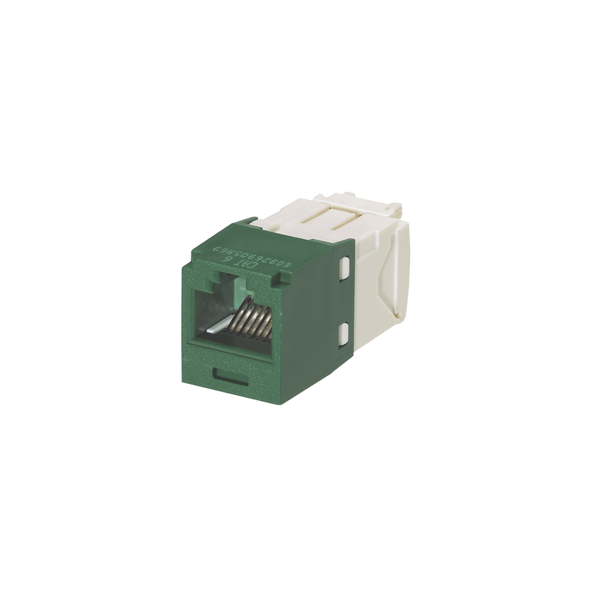 Conector Jack RJ45 Estilo TG, Mini-Com, Categoría 6, de 8 posiciones y 8 cables, Color Verde Conector Jack RJ45 Estilo TG, Mini-Com, Categoría 6, de 8 posiciones y 8 cables, Color Verde